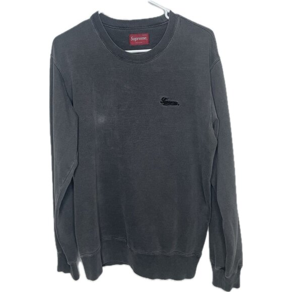 Supreme Men's Overdyed Crewneck Sweatshirt Pullover Gray M Supreme Men's Overdyed Crewneck Sweatshirt Pullover Gray M